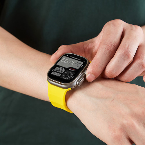 适用iwatch10表带液态硅胶苹果手表表带applewatch ultra2表带新款se男女士9代百搭s8运动透气49mm45夏天