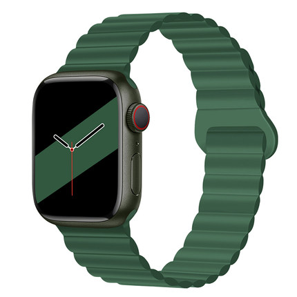 适用官网iwatch表带applewatch9表带s10硅胶回环苹果手表S7金属磁吸运动45/41mm男女潮牌个性小众ultra49
