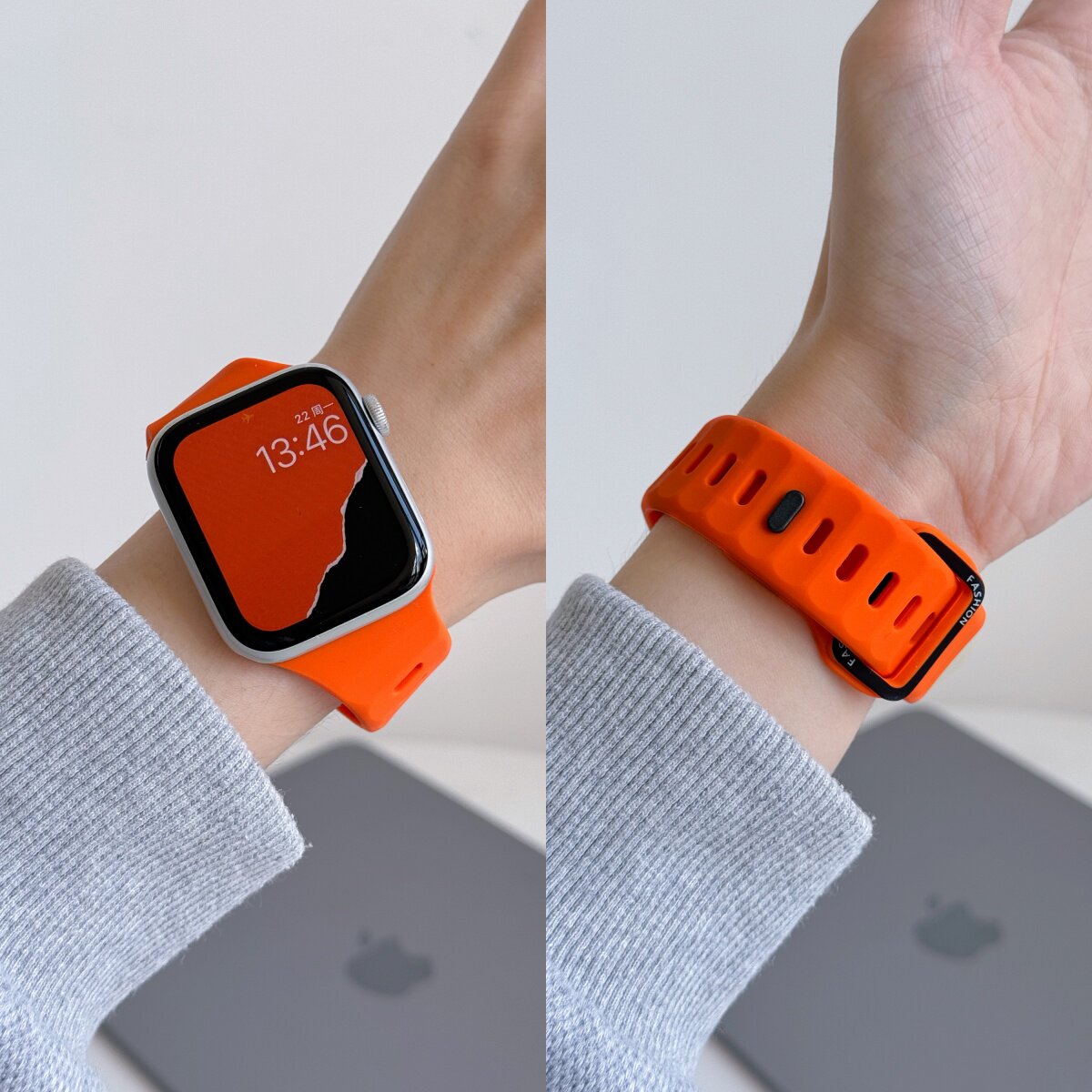 iWatch11二代不规则斜纹单钉表带图片