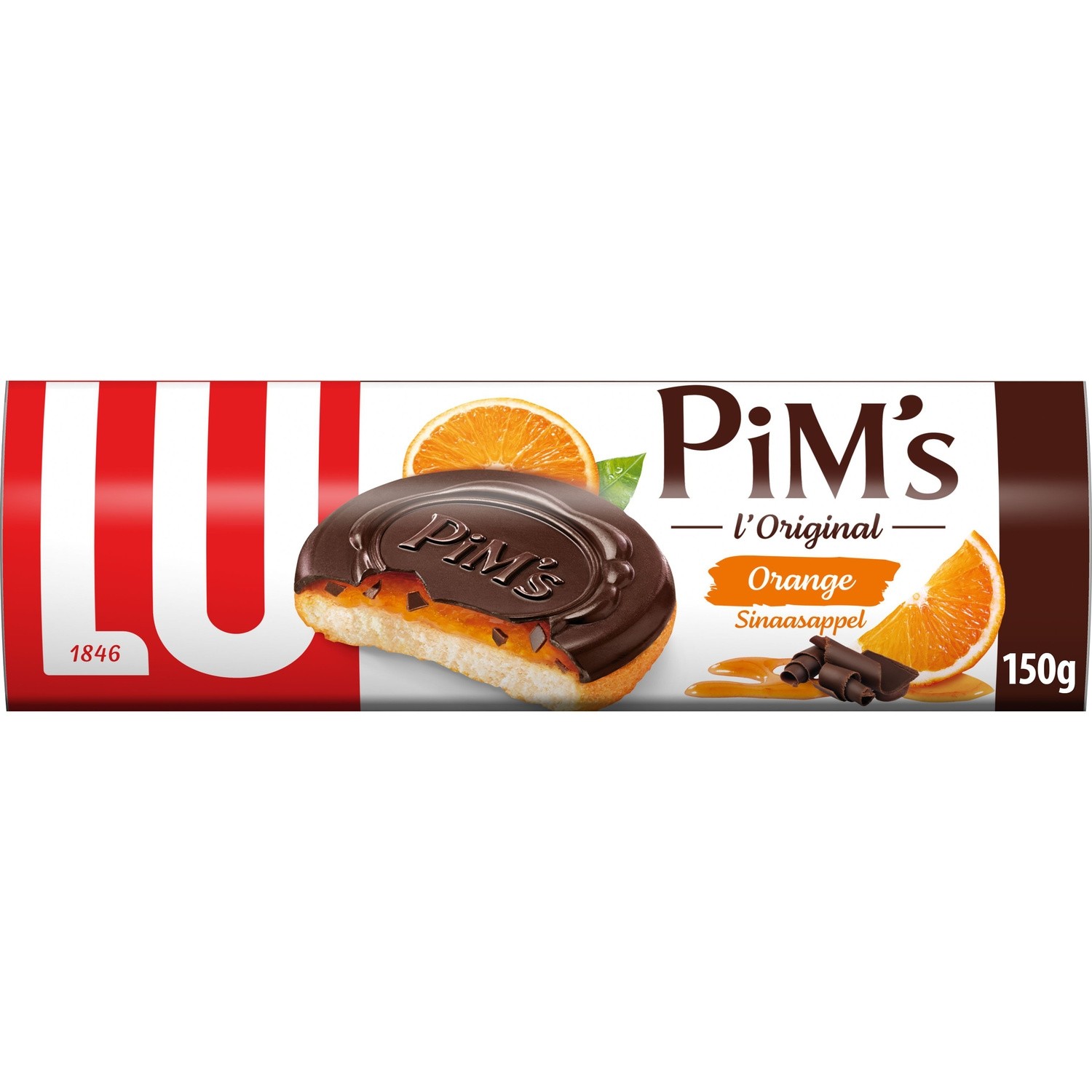 法国直邮LU露怡Pims水果酱巧克力酥软夹心饼干橙子草莓梨覆盆子