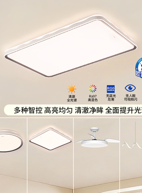 26新欧普照明LED吸顶灯客厅卧室接入米家全光谱护眼灯具饰品澜4 T