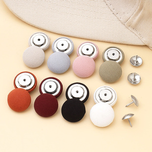 彩色帽顶钉扣帽子包布扣子装饰配件圆形棒球帽太阳帽免缝按扣纽扣