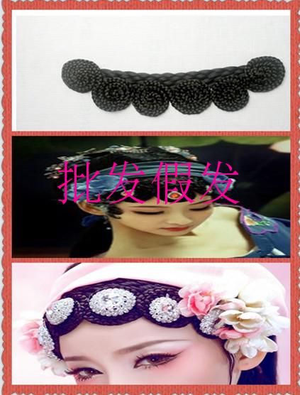 影楼舞台演出古装造型戏剧戏曲辫子刘海盘子女人坊青蛇白蛇假发片