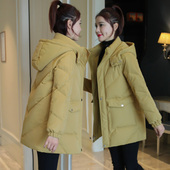 韩版 羽绒服女中长款 时尚 今年新款 洋气小个子冬季 白鸭绒加厚外套女