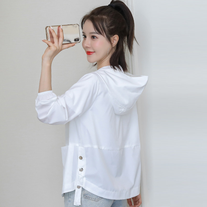 防晒衣女短款2023新款夏薄款ins潮外套透气长袖防晒服女韩版洋气