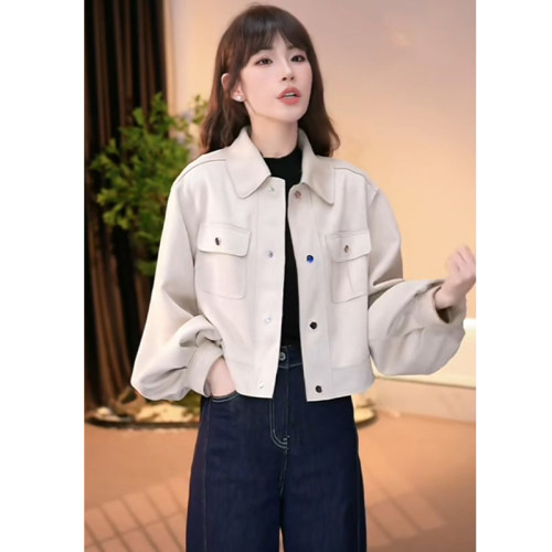 小翻领设计感小个子时尚洋气夹克