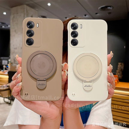 适用opporeno12手机壳reno11/reno10/reno9新款reno8防摔reno7女reno6超薄reno5个性无边框英文磁吸支架