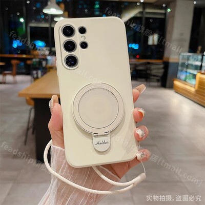 适用三星s26ultra手机壳S25edge/s24+/s23ultra挂绳s23+防摔s23fe简约s22ultra男女s22软s21ultra英文支架