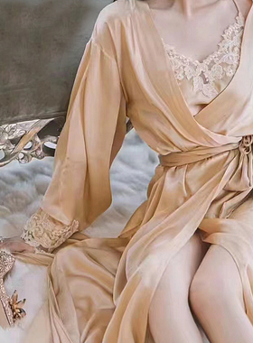 25重磅新品LP真丝睡衣女套装吊带短裤水溶花居家服睡裙睡袍桑蚕丝