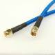 SMA 3柔软蓝色双屏蔽镀银RG142同轴线SMA公头转公头 3转SMA