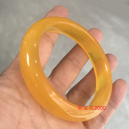 金丝玉镯子玉镯女手饰黄翡色石英岩玉手环闺蜜礼物天然黄龙玉手镯