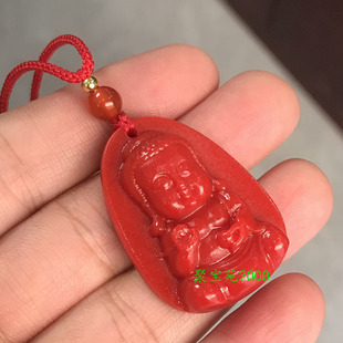 凉山南红萌佛玉石挂件儿童玉挂坠玉石如来佛仿南红玛瑙宝宝佛吊坠