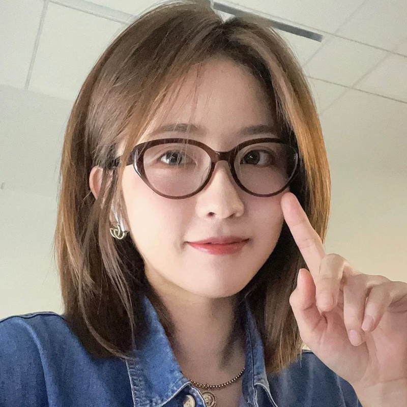 猫眼女tr90复古潮眼镜框