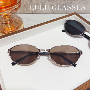 猫眼墨镜女款2026新款带度数老钱风茶色y2k时髦太阳眼镜防紫外线