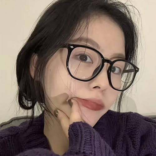 黑框眼镜女防蓝光轻tr90显脸小