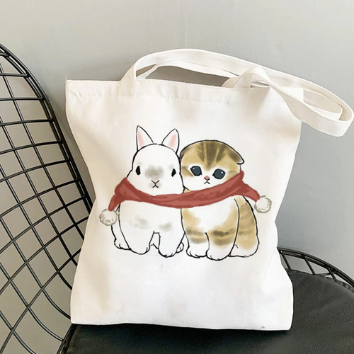 CanvasBag可爱猫咪兔子帆布包