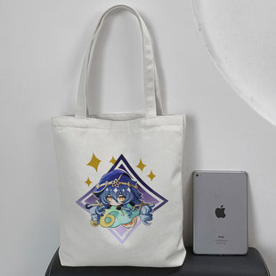 原神莱依拉周边帆布袋二次元学生卡通书袋手提包定制大容量购物袋