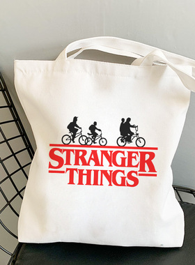 Stranger Things Canvas Bag 怪奇物语11周边印花学生帆布手提袋