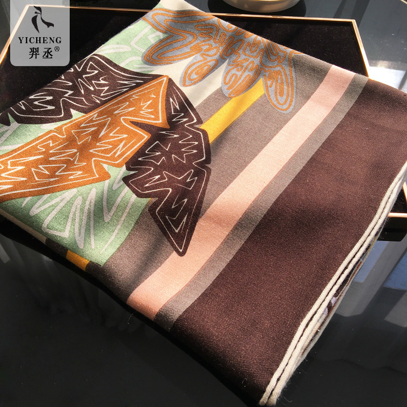 【沙漠绿洲】迷人的棕咖色真丝羊毛大方巾时尚秋冬丝绒披肩围巾女,服饰配件/皮带/帽子/围巾,围巾/丝巾/披肩,淘宝优惠券,粉丝福利购,淘宝优惠卷