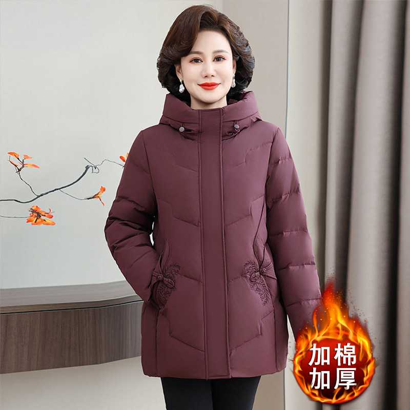 专柜奶奶装冬装外套2026新款羽绒棉服中老年人女秋冬妈妈加厚保暖