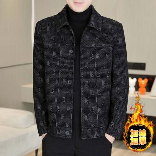 专柜品质2025秋冬新款男士夹克翻领短款休闲外套潮流百搭男装上衣