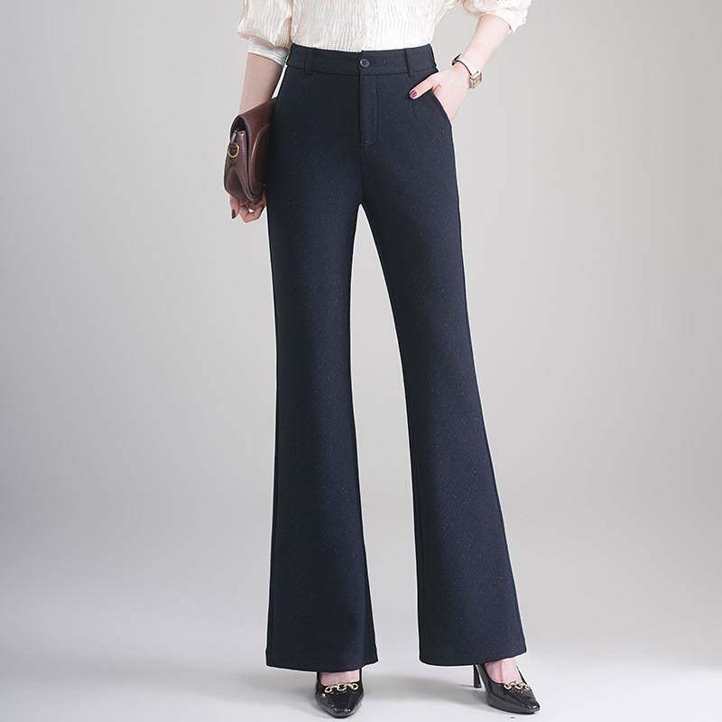 专柜品牌气质鱼尾西装微喇裤女2026春夏季新款高腰修身显瘦女裤喇