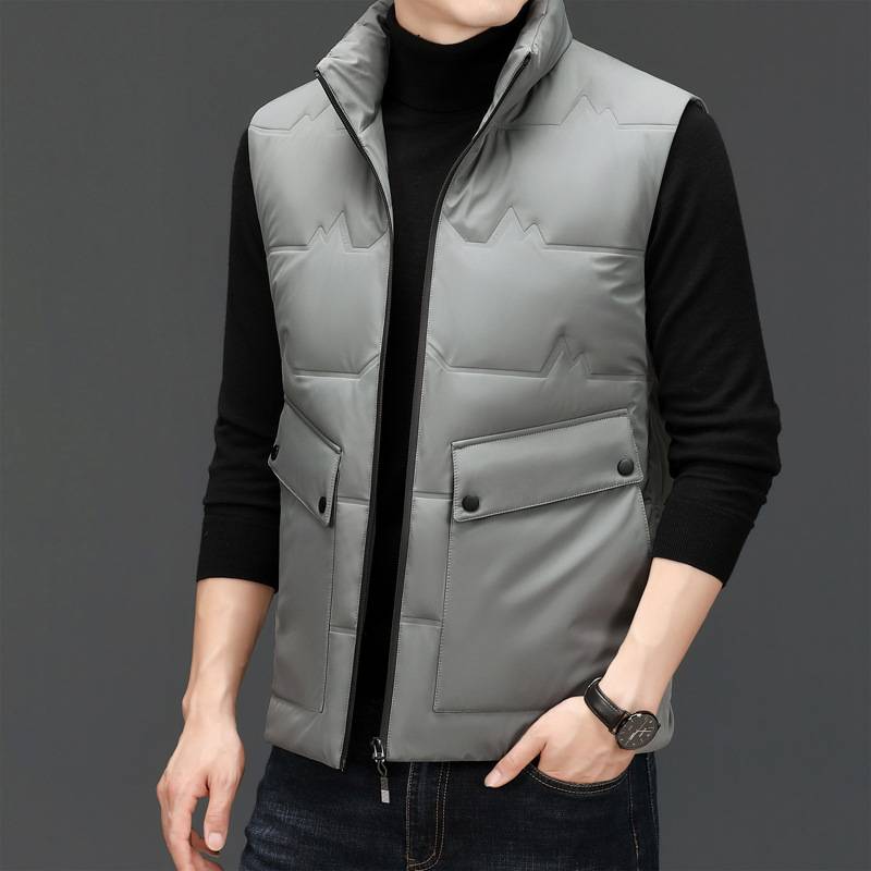 专柜品质2025无袖羽绒服马甲男冬季新爆款坎肩外穿男士羽绒背心外