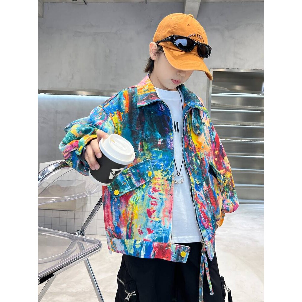 专柜品牌男童春秋款外套2026新款中大童春装宽松男孩春季韩范儿童