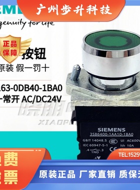 原装西门子带灯红色按钮3SB6163-0DB40-1BA0 绿色AC/DC24V金属