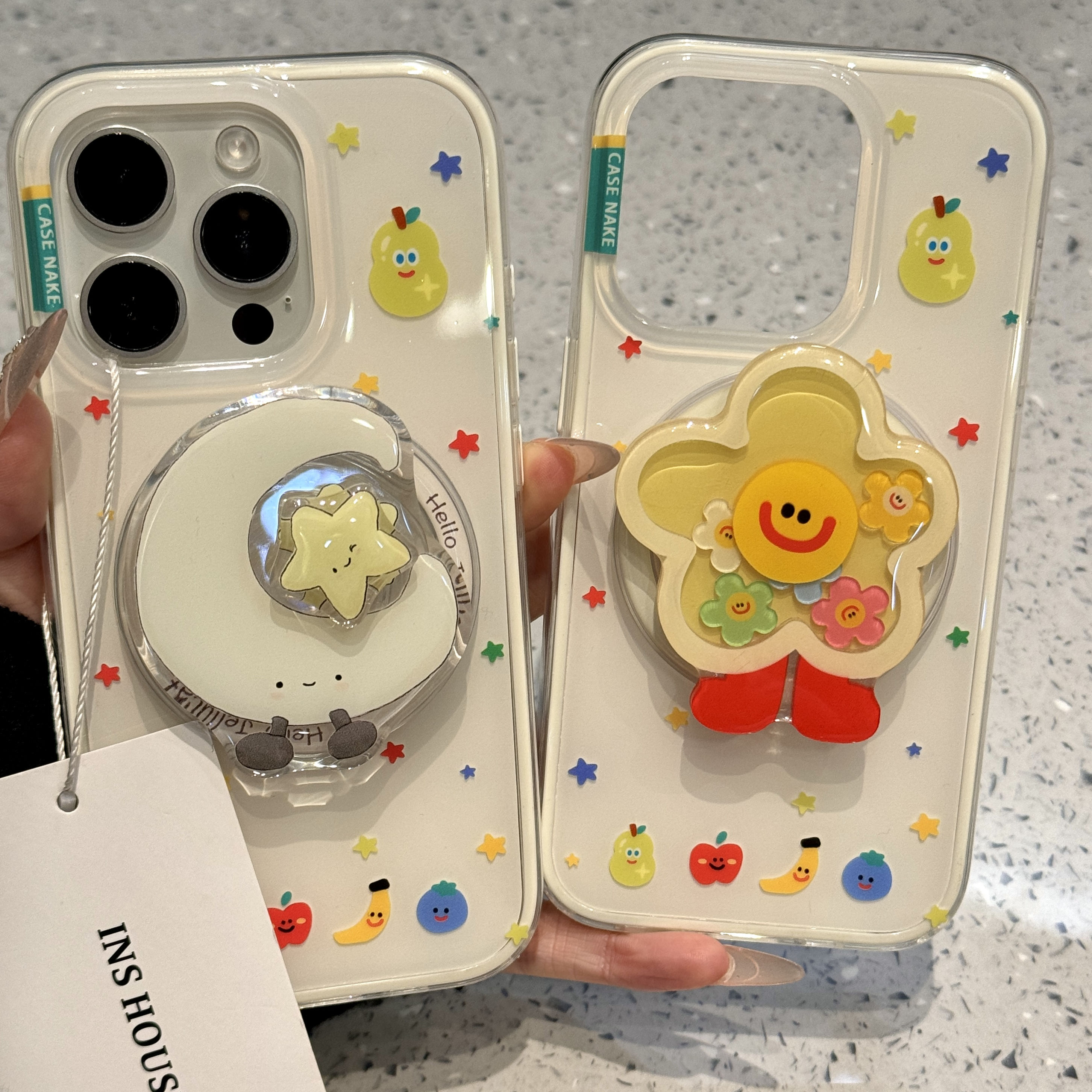 创意雪梨满屏星星月亮适用iphone16promax手机壳苹果15磁吸14/13p