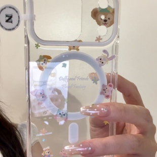 可爱玲娜贝儿达菲熊适用iphone17promax手机壳苹果15pro磁吸14