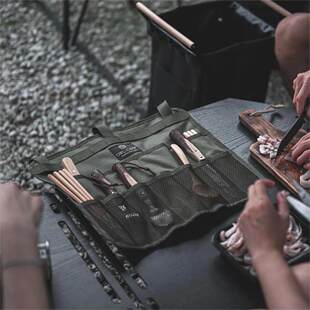 OWL CAMP官方休闲野餐野炊餐具收纳包可挂式炊具收纳袋卷式尼龙袋