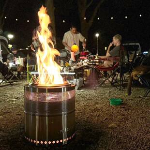 OWL CAMP官方户外烧烤不锈钢野炊焚火炉烤串过夜取暖暖炉柴火火炬