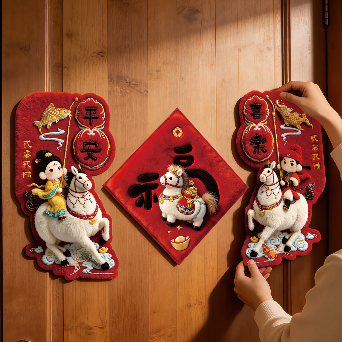 小对联过年新年马年乔迁国风2026装饰创意可爱大门贴春联春节家用