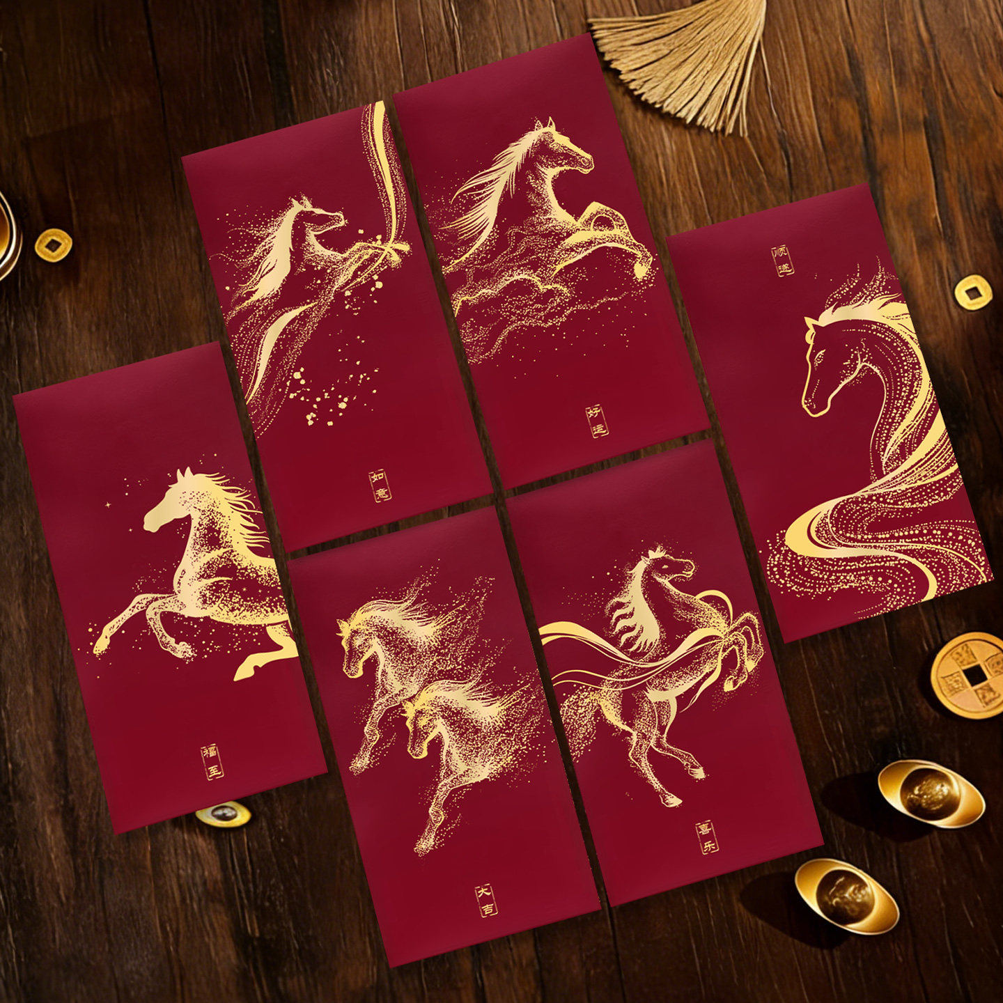 2026新款马年红包定制公司logo印字过新年压岁包高级利是封包烫金