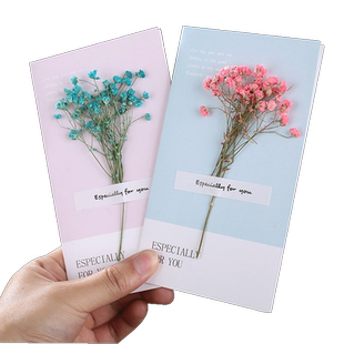 感恩节贺卡定制毕业季祝福员工送老师礼物生日创意手工干花小卡片