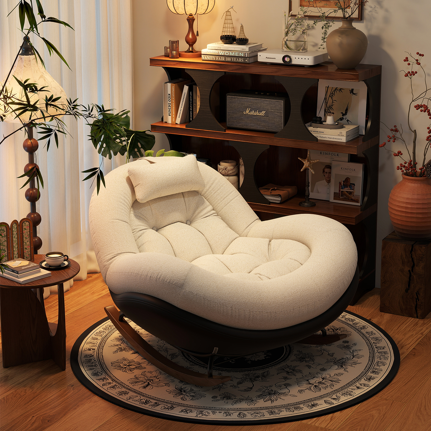 摇椅大人躺椅家用阳台休闲单人沙发椅客厅轻奢懒人摇摇椅2025新款