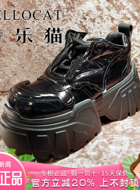 专柜正品特乐猫女鞋热销春新款系带真皮圆头高跟单鞋TMG41S36022