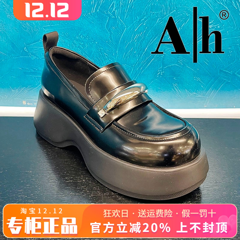 正品卡美星Ah女鞋2025春新款粗跟中跟圆头英伦风单鞋ALS51G81501