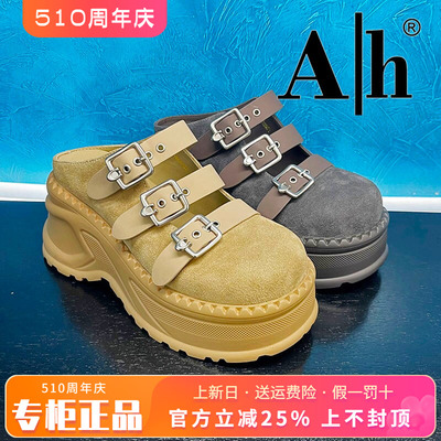 正品卡美星Ah女鞋2026春新款平底圆头系带后空单鞋AYB61K08802