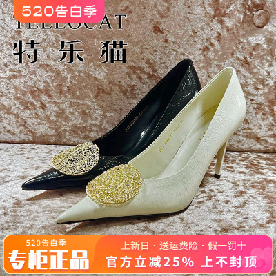 专柜正品特乐猫女鞋2026春新款个细跟尖头高跟单鞋THC61C52090
