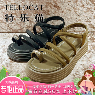 正品特乐猫女鞋热销夏新款罗马鞋厚底露趾时尚凉鞋TYF42L13601