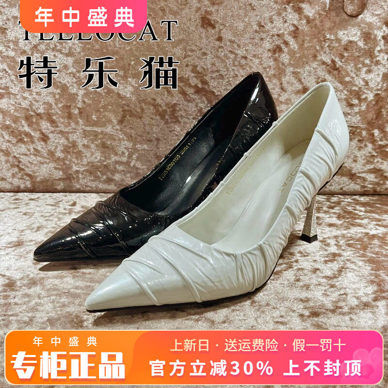 专柜正品特乐猫女鞋2025春新款个性细跟尖头高跟单鞋TZH51C50T03