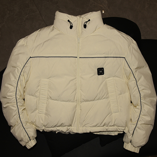 立领外套 羽绒服女冬季 2025新款 加厚保暖90%白鸭绒短款