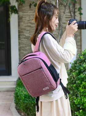 单反相机包适用于佳能双肩摄影包可爱小型微单背包女200d60D5D3 4