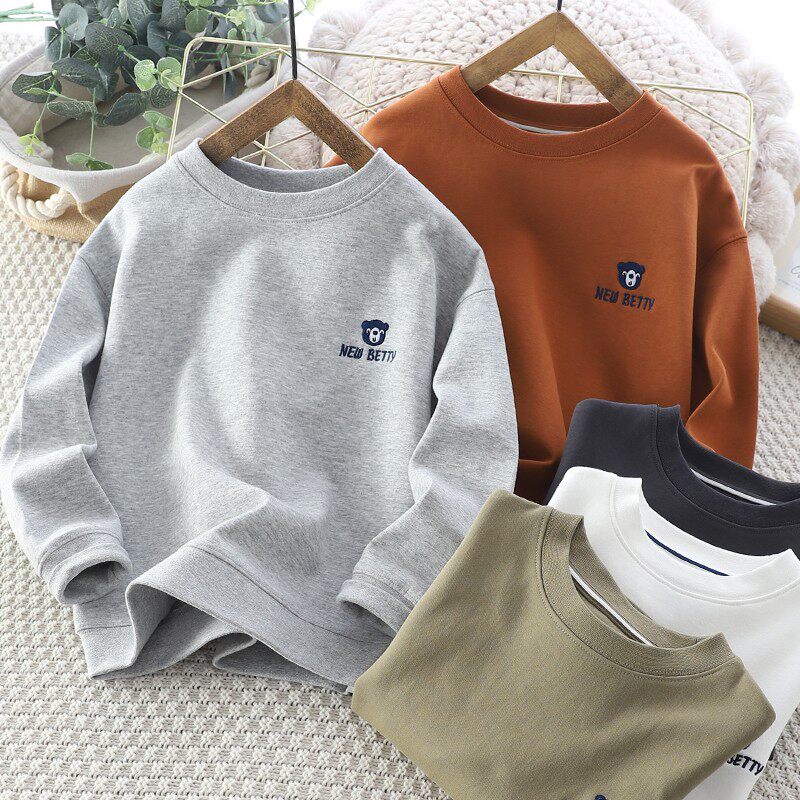 男童长袖卫衣春秋新款儿童纯棉打底衫中大童休闲宝宝圆领上衣潮