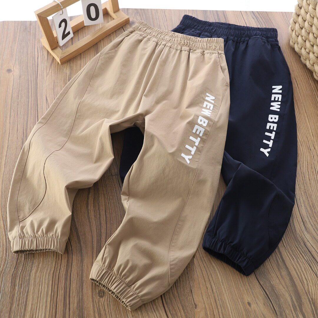 薄款 透气儿童运动裤 男女童收口速干长裤 中大童 春夏款童装