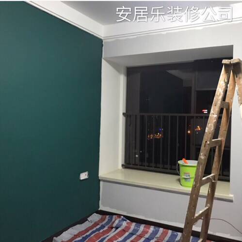 仿古地坪漆乳胶漆墙面粉刷自流平地面静电广州室内装修全包半包装
