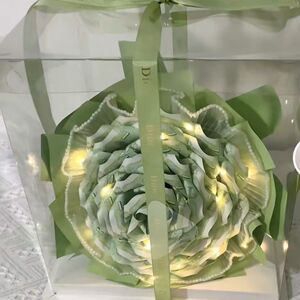 diy透明礼盒土豪花发财花束diy有钱花闺蜜生日礼物姐妹情人节