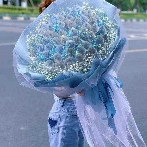 网红半成品有钱花花束父亲节520生日礼物女练功卷花束diy材料包